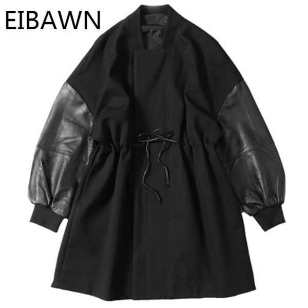 global station spring new trend leather windbreaker women sheepskin stitching large size version mid-long leather coat 201028, Black
global station spring new trend leather windbreaker women sheepskin stitching large size version mid-long leather coat 201028, Black