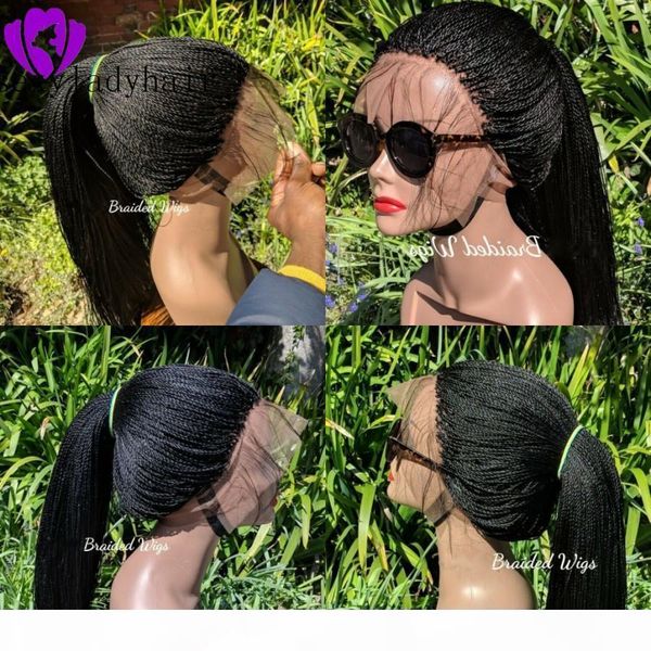 180density full synthetic micro twist braided lace front wigs heat resistant fiber long brazilian african american women wigs with baby hair, Black;brown
180density full synthetic micro twist braided lace front wigs heat resistant fiber long brazilian african american women wigs with baby hair, Black;brown