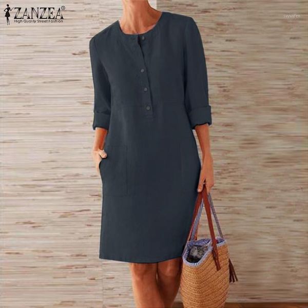 elegant linen shirt dress women autumn sundress zanzea 2020 casual long sleeve knee length vestidos female button robe plus size1, Black;gray
elegant linen shirt dress women autumn sundress zanzea 2020 casual long sleeve knee length vestidos female button robe plus size1, Black;gray