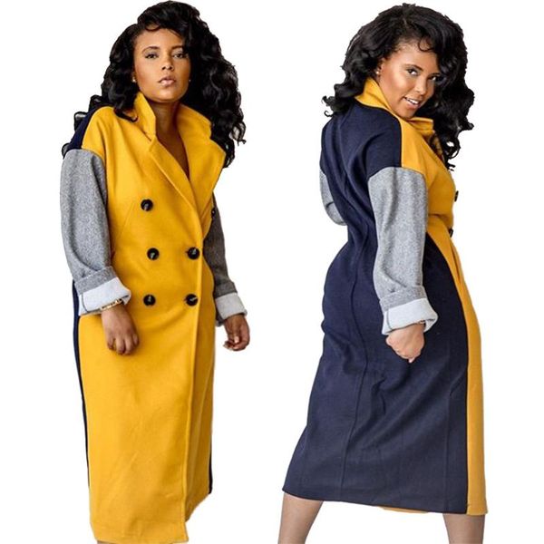 women's wool & blends lemon gina autumn full sleeve turn-down double neck breasted three color patchwork coats jackets b9200, Black
women's wool & blends lemon gina autumn full sleeve turn-down double neck breasted three color patchwork coats jackets b9200, Black