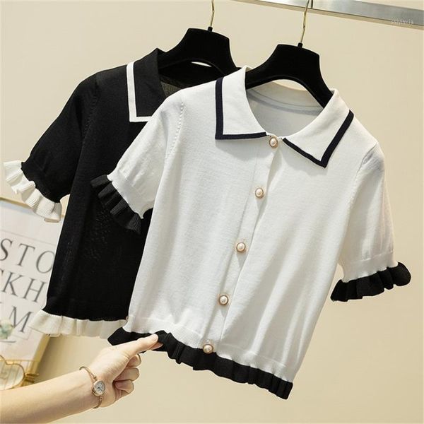 summr knitted crop t shirt women short sleeve button elegant knit cardigan t-shirt femme dropshipping1, White
summr knitted crop t shirt women short sleeve button elegant knit cardigan t-shirt femme dropshipping1, White