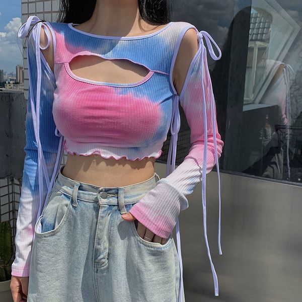 2021 new womens slim fashion tie dye front keyhole short cropped ruffles long sleeve ice silk shirts lx50, White
2021 new womens slim fashion tie dye front keyhole short cropped ruffles long sleeve ice silk shirts lx50, White