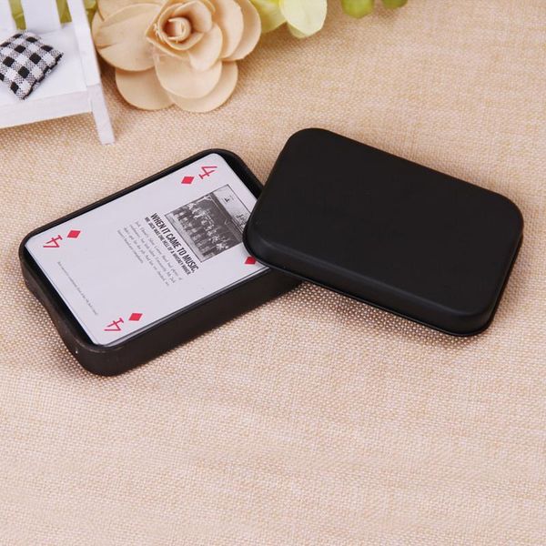 gift wrap mini black tin box small empty metal storage case organizer for money coin candy keys playing card
gift wrap mini black tin box small empty metal storage case organizer for money coin candy keys playing card