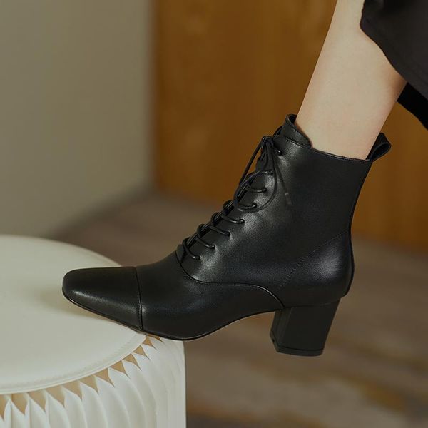 female cross tied genuine leather women's winter boots fashion high heels pumps 2020 party wedding shoes woman, Black
female cross tied genuine leather women's winter boots fashion high heels pumps 2020 party wedding shoes woman, Black