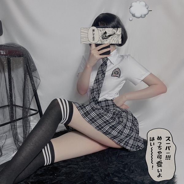 theme costume uniform students cosplay clothe new style high waist pleated skirts black gothic cute 3 size mini plaid skirt for women, Black;red
theme costume uniform students cosplay clothe new style high waist pleated skirts black gothic cute 3 size mini plaid skirt for women, Black;red