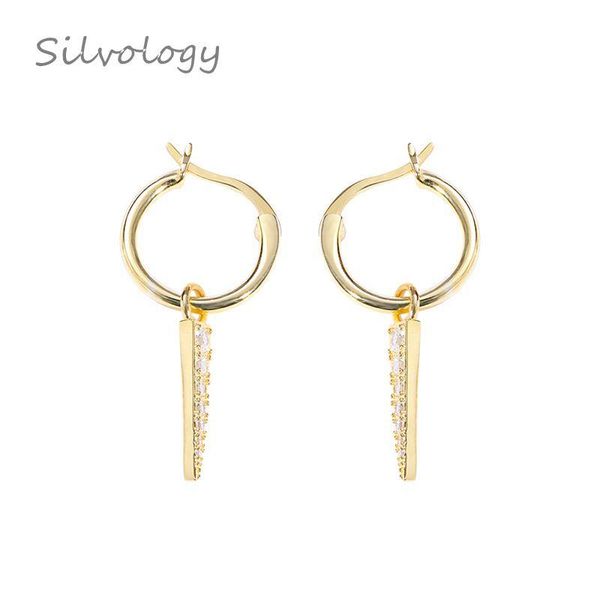 hoop & huggie silvology 925 sterling silver geometric strip zircon earrings fashion texture 2021 female gold elegant jewelry, Golden;silver
hoop & huggie silvology 925 sterling silver geometric strip zircon earrings fashion texture 2021 female gold elegant jewelry, Golden;silver