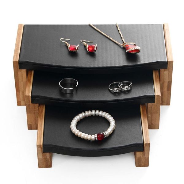 handmade bamboo wood black pu necklace ring jewelry display stand small stool three-piece bracelet rack headband display card, Pink;blue
handmade bamboo wood black pu necklace ring jewelry display stand small stool three-piece bracelet rack headband display card, Pink;blue