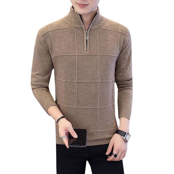 2020 autumn winter sweater blouse men's pullovers stand collar slim fit thick sweaters male knitted pullover half zipper xxxl, White;black
2020 autumn winter sweater blouse men's pullovers stand collar slim fit thick sweaters male knitted pullover half zipper xxxl, White;black
