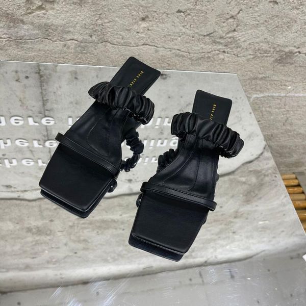 slippers 2021 summer women ladies low thin sandals elegant square toe shoes high heels fashion pleated pu leather strap, Black
slippers 2021 summer women ladies low thin sandals elegant square toe shoes high heels fashion pleated pu leather strap, Black
