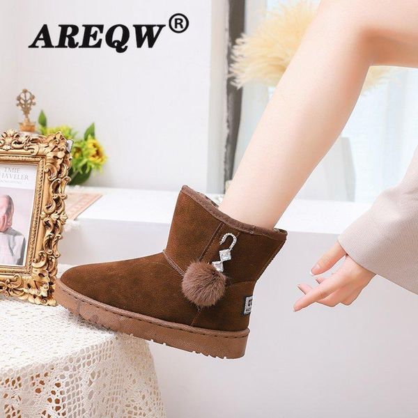 areqw fur snow boots women furry suede ankle boots women flat platform winter warm shoes 2020 casual short booties, Black
areqw fur snow boots women furry suede ankle boots women flat platform winter warm shoes 2020 casual short booties, Black