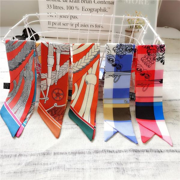korean-style versatile ribbon spring summer business printed small ribbon airline stewardess scarf imitated silk fabri, Blue;gray
korean-style versatile ribbon spring summer business printed small ribbon airline stewardess scarf imitated silk fabri, Blue;gray