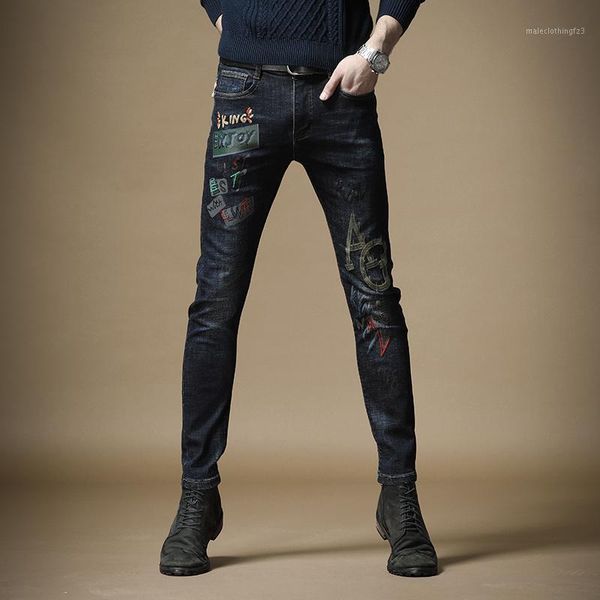 men's jeans fashion embroidery printed men's streetwear blue stretch denim trousers straight slim fit pants1
men's jeans fashion embroidery printed men's streetwear blue stretch denim trousers straight slim fit pants1