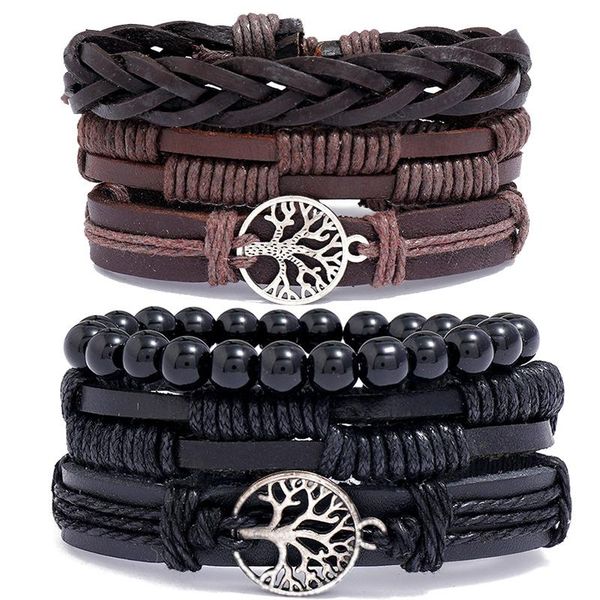 hand-woven retro cowhide bracelet diy combination three-piece men's jewelry, Golden;silver
hand-woven retro cowhide bracelet diy combination three-piece men's jewelry, Golden;silver