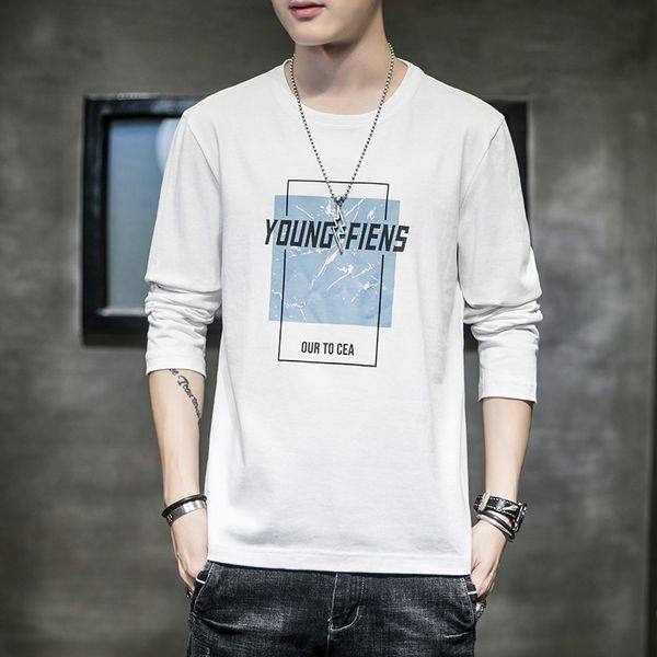 2021 manga brand mode long male spring and autumn crew neck printed base shirt in layered casual korean style on cloth of99, White;black
2021 manga brand mode long male spring and autumn crew neck printed base shirt in layered casual korean style on cloth of99, White;black