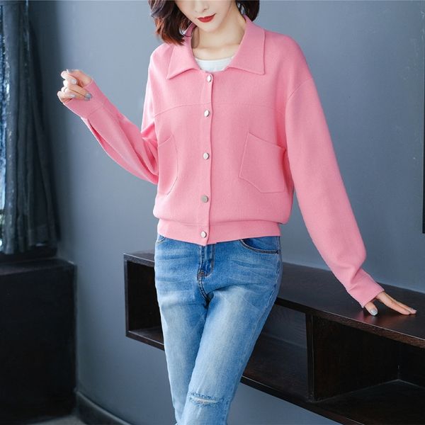 jdh37 2020 women's autumn sweater knitted cardigan coat new loose short women's lapel single-breasted knitted sweater coat zunir, White;black
jdh37 2020 women's autumn sweater knitted cardigan coat new loose short women's lapel single-breasted knitted sweater coat zunir, White;black