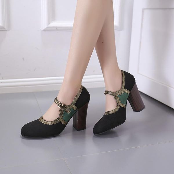 dress shoes 2021 fashion spring and summer large size trendy high-heeled women's, Black