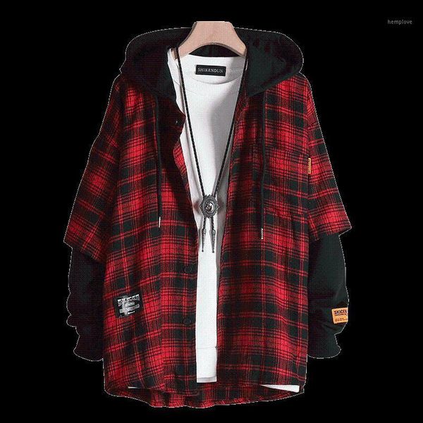 japanese hip hop autumn hooded men shirt lattice red loose shirt men casual baju kaos pria student mens coat new bb60ncs1, White;black
japanese hip hop autumn hooded men shirt lattice red loose shirt men casual baju kaos pria student mens coat new bb60ncs1, White;black