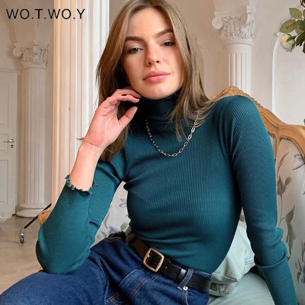 wotwoy slim fit turtleneck ruffles sweater women solid knitted bottoming pullovers women butterfly sleeve jumpers female autumn 201030, White
wotwoy slim fit turtleneck ruffles sweater women solid knitted bottoming pullovers women butterfly sleeve jumpers female autumn 201030, White