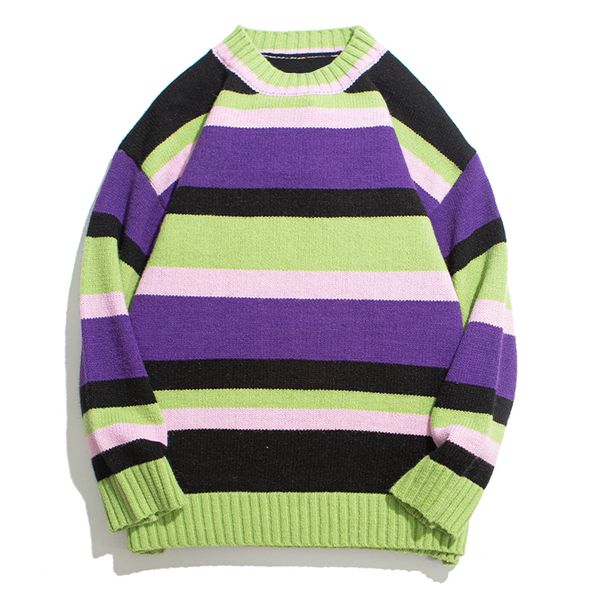 2021 new mens streetwear pullover knitt oversize harajuku vintage retro striped male casual cotton sweater men clothing u0ma, Black;white
2021 new mens streetwear pullover knitt oversize harajuku vintage retro striped male casual cotton sweater men clothing u0ma, Black;white