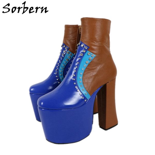 sorbern designer women boots block high heel ladies runway boots custom multi colors platform crystals rivets sissy boy boot, Black
sorbern designer women boots block high heel ladies runway boots custom multi colors platform crystals rivets sissy boy boot, Black