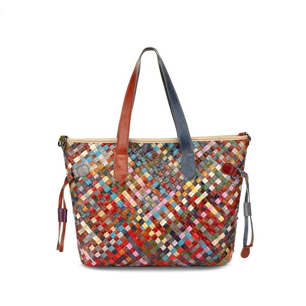 genuine leather handmade women's bag knitted colorful shoulder bag strap satchel cow skin handbags
genuine leather handmade women's bag knitted colorful shoulder bag strap satchel cow skin handbags