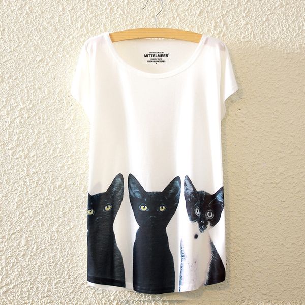 summer new style harajuku cool feeling black cat printed bat short sleeve loose women's for quick t-shirt t-shirt sale khvc7, White
summer new style harajuku cool feeling black cat printed bat short sleeve loose women's for quick t-shirt t-shirt sale khvc7, White