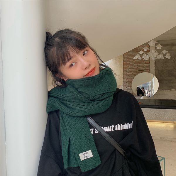 ding zou's korean version of ins solid color core spun yarn knitted scarf for women's winter thickened students' warm couple, Blue;gray
ding zou's korean version of ins solid color core spun yarn knitted scarf for women's winter thickened students' warm couple, Blue;gray