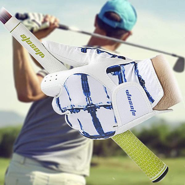 golf glove for men's left hand white & blue soft leather breathable professional golf hand wear, Black
golf glove for men's left hand white & blue soft leather breathable professional golf hand wear, Black