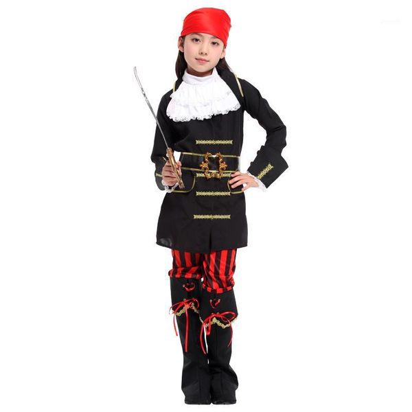 carnival new year halloween costume for kids girls pirate captain jack sparrow costume child cosplay1, Black;red
carnival new year halloween costume for kids girls pirate captain jack sparrow costume child cosplay1, Black;red