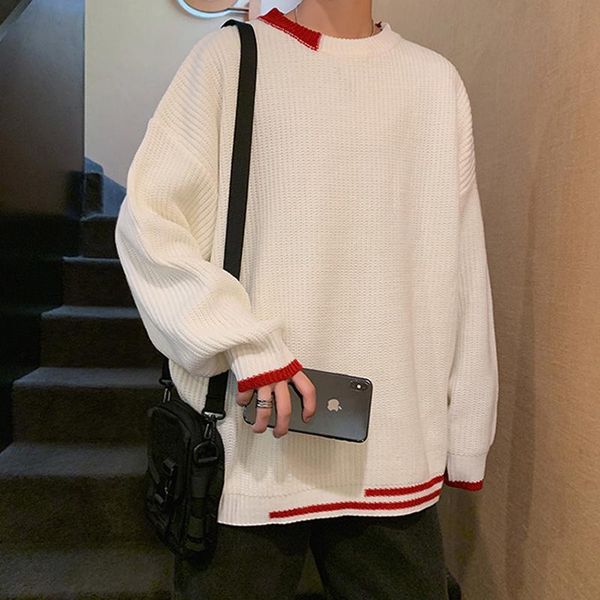 men's sweaters qusuny sweater t-shirt loose thickening korean fashion autumn and winter, White;black
men's sweaters qusuny sweater t-shirt loose thickening korean fashion autumn and winter, White;black