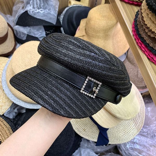 women's military striped belt spring and summer new breathable duck tongue sunshade temperament korean versatile hat, Blue;gray
women's military striped belt spring and summer new breathable duck tongue sunshade temperament korean versatile hat, Blue;gray
