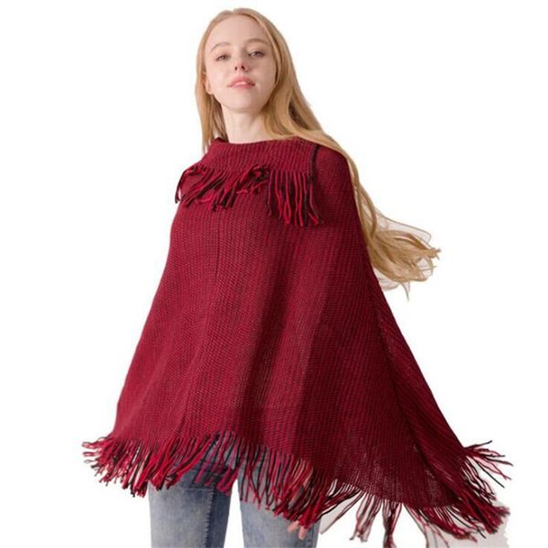 2020 autumn and winter warp knitted bat sleeve lapel sweater ladies tassel knit sweater pullover cape shawl, Blue;gray
2020 autumn and winter warp knitted bat sleeve lapel sweater ladies tassel knit sweater pullover cape shawl, Blue;gray