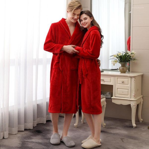women's sleepwear couple thick nightgown women lengthened bathrobe pajamas autumn and winter flannel dressing gown home wear1, Black;red
women's sleepwear couple thick nightgown women lengthened bathrobe pajamas autumn and winter flannel dressing gown home wear1, Black;red