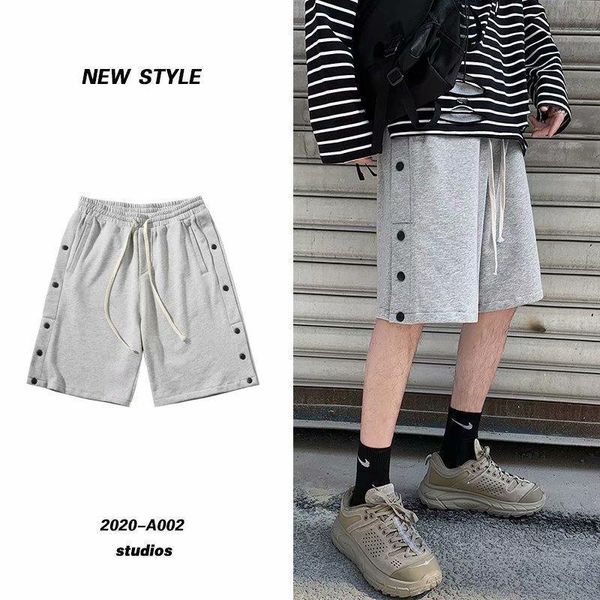 summer new high street style breasted sports shorts cotton versatile casual loose solid color capris men's fashion, White;black
summer new high street style breasted sports shorts cotton versatile casual loose solid color capris men's fashion, White;black