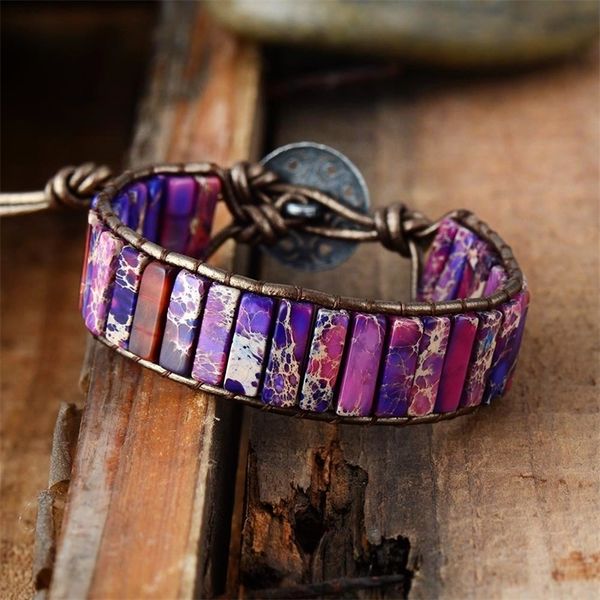 new punk bracelet femme natural japser stone single leather wrap bracelet beads bohemia beach bracelet jewelry y200107, Golden;silver
new punk bracelet femme natural japser stone single leather wrap bracelet beads bohemia beach bracelet jewelry y200107, Golden;silver