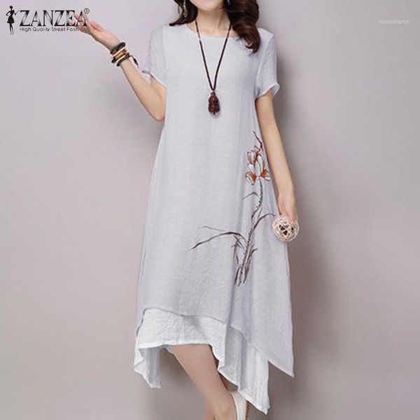 2020 zanzea womensummer dress vintage floral embroidery sundress short sleeve asymmetrical vestido kaftan loose dresses femme1, White;black
2020 zanzea womensummer dress vintage floral embroidery sundress short sleeve asymmetrical vestido kaftan loose dresses femme1, White;black