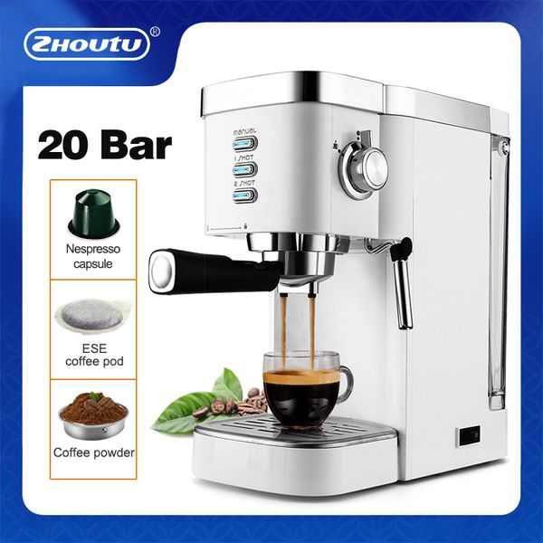 zhoutu 20 bar coffee machine 3 in 1 espresso cafeteraese coffee pod & nespresso capsule coffee maker with milk frother wand
zhoutu 20 bar coffee machine 3 in 1 espresso cafeteraese coffee pod & nespresso capsule coffee maker with milk frother wand