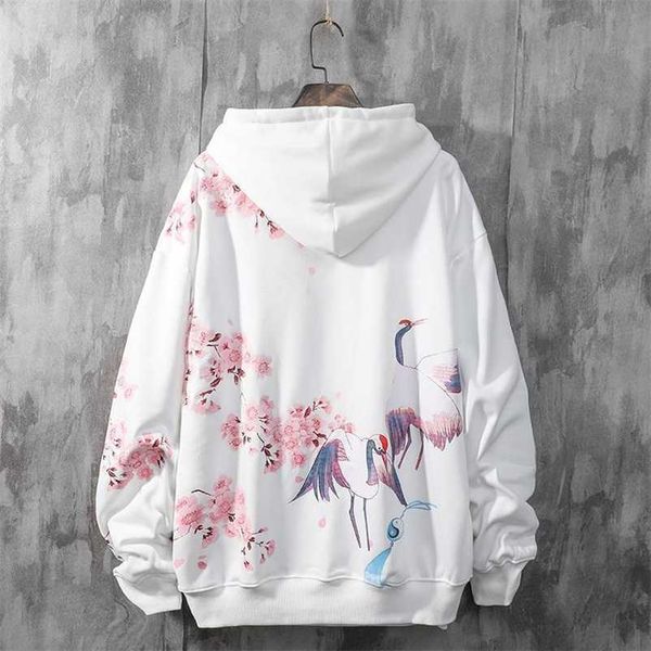chinese style couple hooded men's autumn thin style loose national trend cherry blossom pink crane casual hooded men 220114, Black
chinese style couple hooded men's autumn thin style loose national trend cherry blossom pink crane casual hooded men 220114, Black