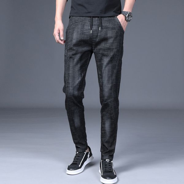 men's autumn and winter 2021 new black harlan jeans korean slim elastic drawstring bunched men's pants fashion, Blue
men's autumn and winter 2021 new black harlan jeans korean slim elastic drawstring bunched men's pants fashion, Blue