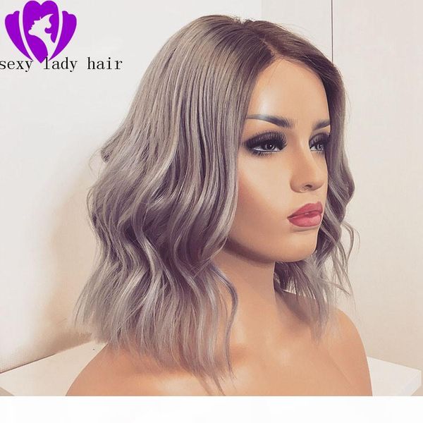 180% density short loose wave synthetic lace front wig with natural hairline glueless ombre grey short wigs for black women, Black;brown
180% density short loose wave synthetic lace front wig with natural hairline glueless ombre grey short wigs for black women, Black;brown