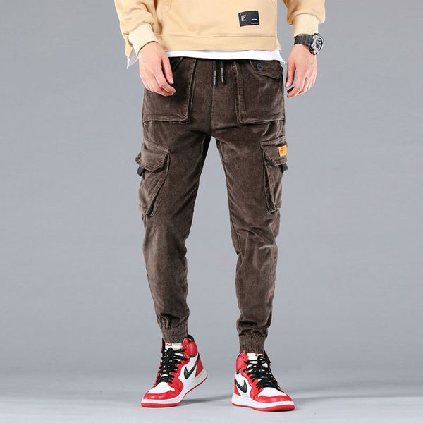 2021 new fashion streetwear men jeans big pocket elastic casual corduroy cargo pants black brown designer hip hop joggers loose trousers gb9, Blue
2021 new fashion streetwear men jeans big pocket elastic casual corduroy cargo pants black brown designer hip hop joggers loose trousers gb9, Blue