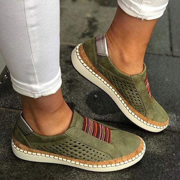 2020 new women's casual sports large size shoes fashion women's flat shoes, Black