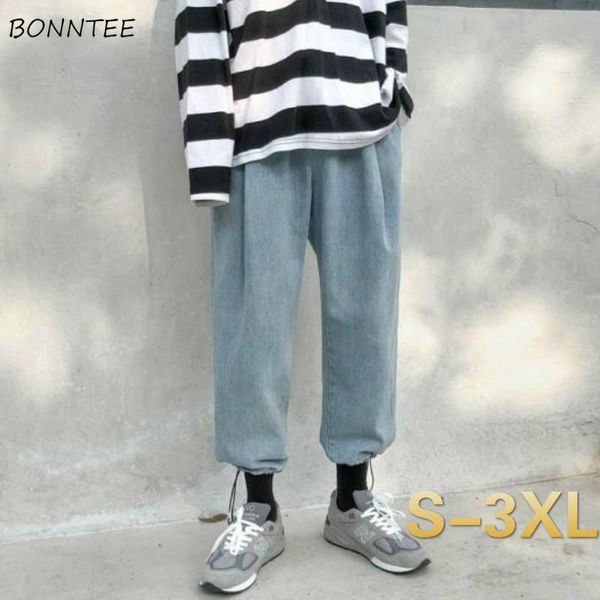men jeans elastic-waist drawstring bundle solid simple baggy casual straight denim trousers mens all-match ankle-length stylish kg-127, Blue
men jeans elastic-waist drawstring bundle solid simple baggy casual straight denim trousers mens all-match ankle-length stylish kg-127, Blue