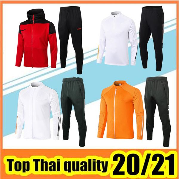20 21 kids tracksuit survetement football jacket sportswear jogging 2021 boys soccer training suit, Black