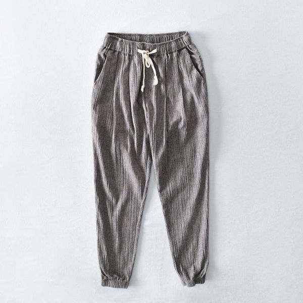 japan style elastic waist casual linen pants classic ankle-length work pants loose drawstring plus size striped trousers1, Black
japan style elastic waist casual linen pants classic ankle-length work pants loose drawstring plus size striped trousers1, Black