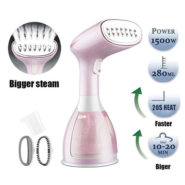 1500w travel garment steamer fabric wrinkle remover steamer for clothes steam iron with 280ml detachable water tank
1500w travel garment steamer fabric wrinkle remover steamer for clothes steam iron with 280ml detachable water tank