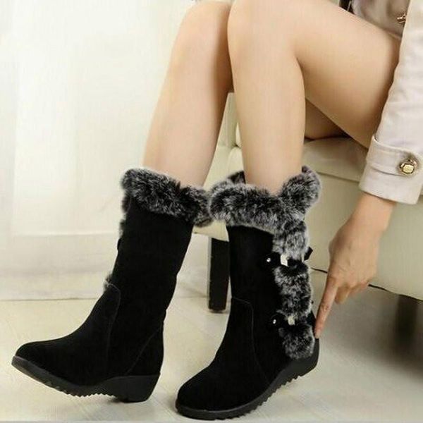 2020 new women boots autumn flock winter ladies fashion snow boots shoes thigh high suede mid-calf big size 34-42, Black
2020 new women boots autumn flock winter ladies fashion snow boots shoes thigh high suede mid-calf big size 34-42, Black