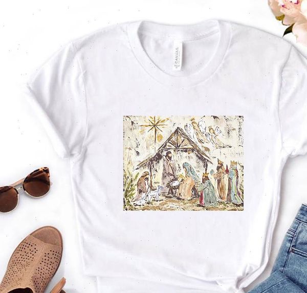 nativity painting oil print women tshirt cotton casual funny t shirt gift for lady yong girl tee pm 149, White
nativity painting oil print women tshirt cotton casual funny t shirt gift for lady yong girl tee pm 149, White