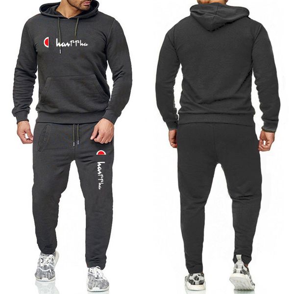 new hooded sweatshirt +pants 2-piece set tracksuit fashion men sportswear winter cotton fleece splice suit male hoodie, Gray
new hooded sweatshirt +pants 2-piece set tracksuit fashion men sportswear winter cotton fleece splice suit male hoodie, Gray