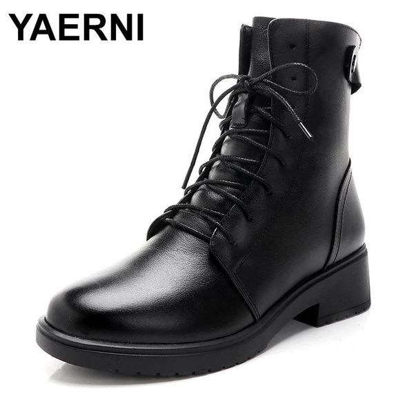 yaerni size 35-43 winter warm martin boots women genuine leather mid heel 4.5cm plush casual lace up short boots women black
yaerni size 35-43 winter warm martin boots women genuine leather mid heel 4.5cm plush casual lace up short boots women black